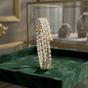 กำไลข้อมือแฟชั่นมุกสำหรับผู้หญิง Chic 189500 ประดับมุกเทียม เหมาะสำหรับงานปาร์ตี้ - Product Image 3