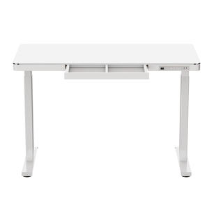 Bureau de bureau moderne populaire électrique intelligent réglable en hauteur avec tiroir en verre trempé et ports USB - Product Image 1