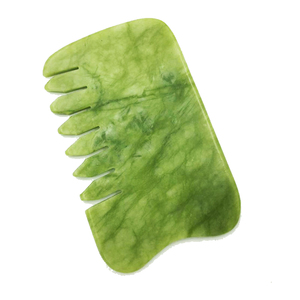 Jade Green Comb Jade Stone Scraping Massage Tool Gua Sha Board - Product Image 4
