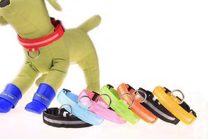 Novedad en collares LED para perros y mascotas, collares LED de nailon con carga intermitente de nailon para gatos, collares LED para perros iluminados - Product Image 6