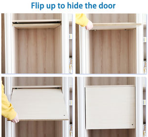Placard caché porte tournante pliante piste armoire porte côté télescopique installé insert invisible matériel coulissant - Product Image 2