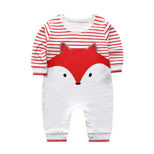 2022 primavera otoño mono de algodón recién nacido pijamas casuales para bebés con arnés de cierre de botón de manga corta y larga 100% algodón - Product Image 6