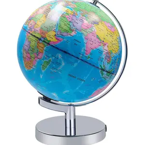 世界地球灯地理地球仪带led灯照明桌面世界地球仪灯带支架