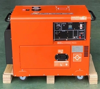 Groupe électrogène diesel à refroidissement par eau super silencieux à faible bruit 6KW-10KW avec un cylindre pour usage domestique