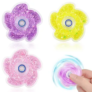 Gl 2024 Groothandel Kinderen Sensorische Fidget Spinner Drijfzand Gyroscoop Fidget Speelgoed Hoge Snelheid Transparante Fidget Spinner