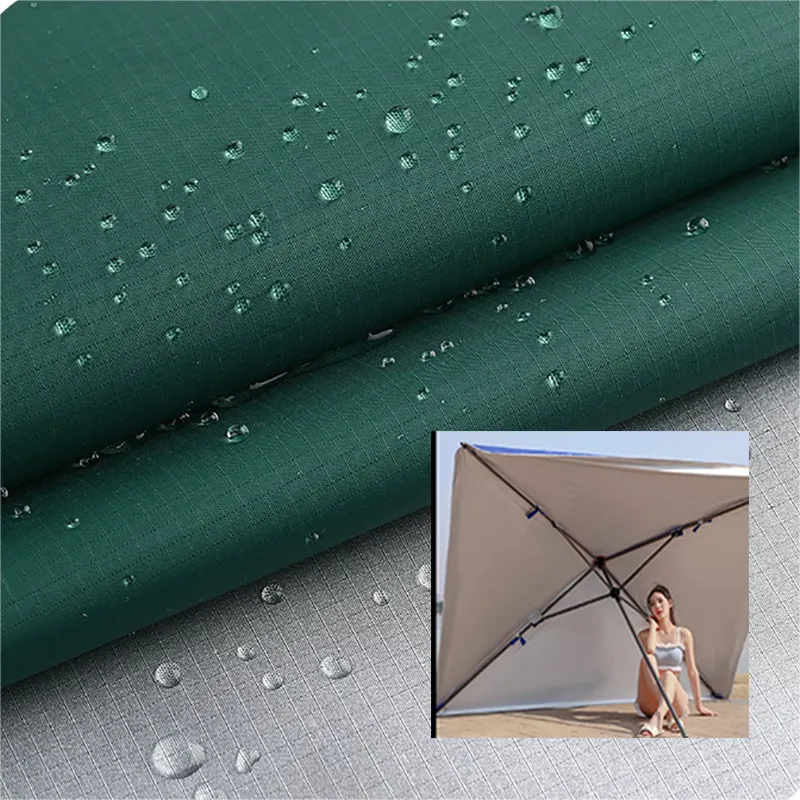 Nhà Máy Giá 100% polyester không thấm nước 210D vải với PU lớp phủ cho áo mưa Túi