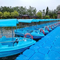 Bateau électrique de luxe abordable pour 5 personnes, transport sur lac avec drainage automatique, certifié CE