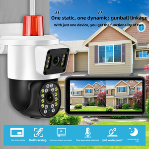 Chất lượng cao ngoài trời không thấm nước Ống kính kép Màn hình kép độ nét cao CMOS hệ thống giám sát hai chiều chuyển động bằng giọng nói thẻ SD - Product Image 4