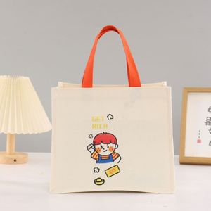 Custom Portable Patterned <b>Large</b> Cotton <b>Canvas</b> Cosmetic <b>Bag</b>, Women's Toiletry Beauty Travel Organizer Makeup Pouch <b>Bags</b> - Product Image 4
