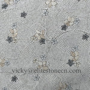 アートフラワー大理石モザイクタイル モザイク大理石床タイル 高級石モザイク床タイル 中国製 - Product Image 3