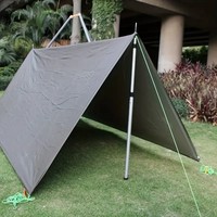 Pôle télescopique en aluminium avec verrouillage à vis pour tentes de camping, tubes durables