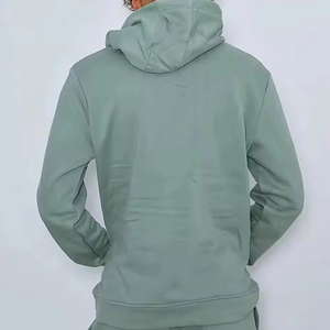 Ensemble sweat-shirt à capuche et short cargo pour homme, couleur unie, en molleton, décontracté, pour l'été, 100% coton - Product Image 2