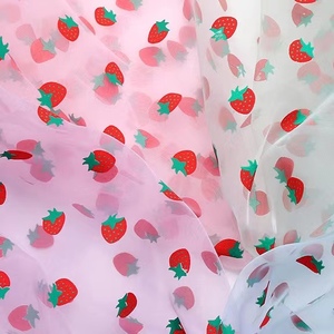 100% Polyester Organza vải với dâu mô hình lưới kỹ thuật số in giai đoạn trang phục nền trang trí vải - Product Image 2