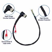 Cable de Sensor M12 de 4 Pines, Arnés de Cables de Control Industrial de Cobre, Aislamiento de PTFE/Nylon para Electrónica Automotriz