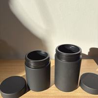 Pot en plastique HDPE givré à toucher doux, hermétique, cylindrique, 120 ml/250 ml/300 ml/500 ml, avec étiquette personnalisée pour capsules alimentaires, vitamines