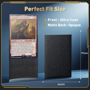 100 pièces de protège-cartes de collection mat de qualité supérieure, format standard 66x91, pour Pokémon, MTG, YGO, en boîte personnalisée - Product Image 3