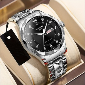 Reloj de Pulsera de Cuarzo de Acero Inoxidable para Hombre, Diseño Moderno, con Indicador de Día, Reloj de Lujo para Hombre de Negocios - Product Image 6