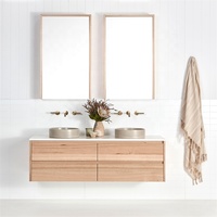 Meuble fonctionnel Vanité de salle de bain de haute qualité Design contemporain Vanité de salle de bain à prix abordable avec lavabo en miroir