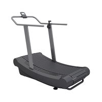 Tapis roulant commercial mécanique non motorisé avec bande en caoutchouc incurvée, conception zéro gravité, pente réglable pour la marche et la course, pour usage commercial et domestique