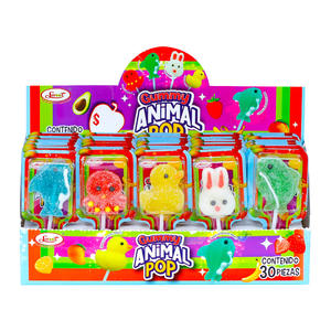 Toptan 11g karikatür hayvan lolipop sakızlı şeker-eğlenceli ve doğum günü partileri için Chewy çocuklar aperatif, okul davranır, tatil iyilik - Product Image 6