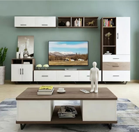 Nouvelle conception : Ensemble de meubles modernes en bois pour chambre et salle à manger, meuble TV, table basse en bois