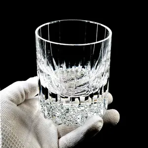 CRYSTOWN יוקרה קריסטל קלאסי ויסקי משקפיים לוגו Drinkware כוסות שמפניה חליל זכוכית יהלומי Barware Shot זכוכית, מותאם אישית