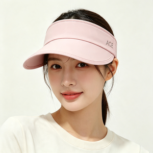 Women Sun Visor Cap Lightweight Polyester Visor <b>Hat</b> ACE Embroidery Summer UV Protection Sport Visor Golf Running Travel Custom - Product Image 1