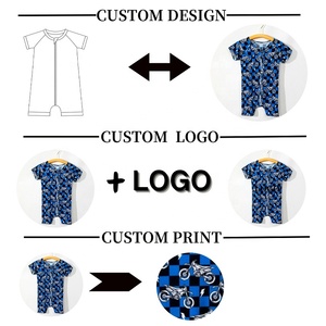 <span class=keywords><strong>Pigiama</strong></span> Estivo per Neonati Kerui in Bambù con Cerniera, Tutina per Bambini con Stampa Auto, Abbigliamento Personalizzato per Neonati - Product Image 3