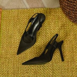 Fashionable and Comfortable Black <b>Plus</b>-<b>size</b> Women's Candy-colored High-heeled Sandals - Product Image 5
