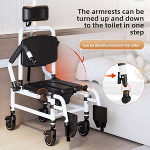 גלגלים כסא commode פנימי פנימי גלגלים למבוגרים clining reening שיער שטיפת כיסא אמבט ציוד בטיחות פנימי כסא commode - Product Image 2