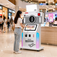 Nouvelle conception moderne, mini PC à écran tactile de 21,5 pouces, coque professionnelle, objectif réglable en hauteur, machine de photomaton pour selfies
