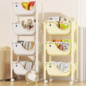 YIKEYOU ألعاب أطفال تخزين رف طفل وحدات رفوف أصحاب مع عجلات - Product Image 1