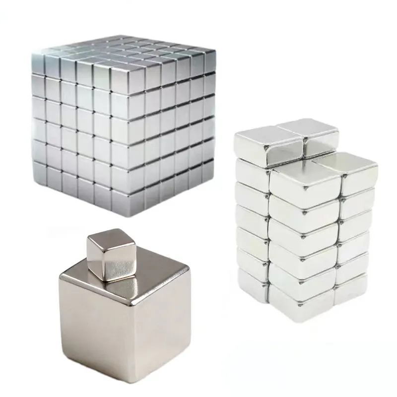 China Ímã NdFeB Fabricante N33-N52 Cube Ímãs De Neodímio Cubos De Ímã Permanente