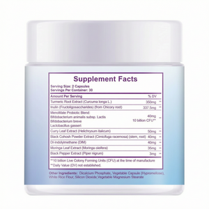 Probióticos para la Menopausia de Marca Privada OEM, Suplementos para Mujeres en Cápsulas, 10 Mil Millones de UFC, Salud Intestinal, Control de Peso - Product Image 3