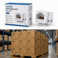 Module réseau K&R-8100 CAT5E pour ordinateurs, interface RJ45, accessoires de panneau pour câbles Super 5E, blanc PC/QSn6.5-0.1, étain-phosphore