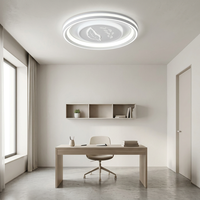 Plafonnier de style nordique avec un design créatif en forme de feuille et une performance LED à intensité variable offrant des brises parfaites pour toutes les chambres