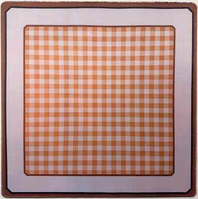 Orange White Gingham