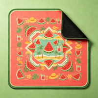 Tapis de mahjong vintage rose, or rose, imprimé floral orné, antidérapant, en microfibre, tapis de table de mahjong américain pour 4 joueurs, cadeau