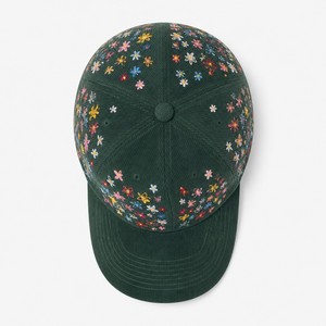 Custom Logo Leaf Design <b>Flat</b> Embroidery 6 Panel Adjustable Corduroy Baseball Cap Vintage Retro Dad <b>Hat</b> T&L Wholesale - Product Image 6