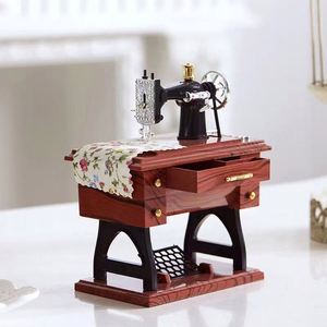 Plastic Square Sewing Machine <b>Music</b> <b>Box</b> | Classical Retro Small Model 1010 Ornament | Creative Gift for Home Decor - Product Image 4