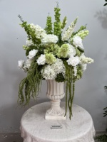 70cm Grün-Weiße Künstliche Blumenkugeln Hochwertige Künstliche Rosa Blumenkugel Rosenstrauß Tischdekoration für Hochzeiten