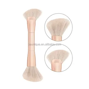 Private Label Professional Major Face Fan Sculpt Contour Brushes New Dual Ended Sculpting Sculpting Makeup Brush For Contour