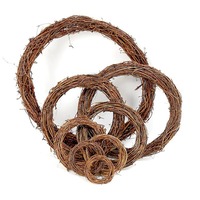 Couronne artisanale en rotin style bohème, ronde, marron naturel, pour décorations de Noël, Halloween, Pâques – Meilleure vente