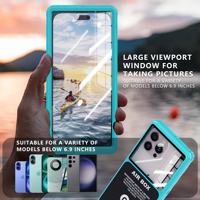 Vente en gros d'usine, plusieurs couleurs, anti-chute, anti-poussière, anti-neige, étanche IP68, étuis universels pour téléphones de moins de 6,9 pouces