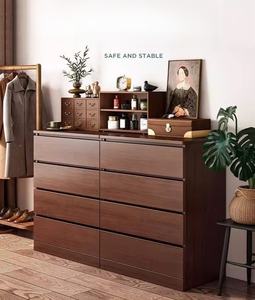 Vente à chaud <span class=keywords><strong>commode</strong></span> nouveau design grande capacité 8 <span class=keywords><strong>tiroirs</strong></span> coffre de rangement MDF bois coiffeuse chambre meubles en gros - Product Image 3