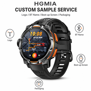 Montre connectée GPS HGMIA pour l'extérieur, étanche IPX8, avec boussole, baromètre, altimètre, écran TFT rond, tracker de fitness unisexe - Product Image 2