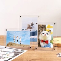 Cadre photo familial en Lucite 4*6 5*7 8*10, cadre photo acrylique autoportant pour idoles, cadre photo en acrylique