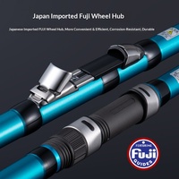 Canne à pêche de surf de haute qualité 4,2 m, fabriquée au Japon par Fuji, pour lancer longue distance, poids de plomb 80-150g/100-250g/200-400g, trois sections, pour la pêche en mer et en eau salée.