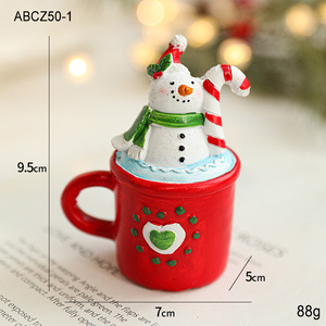Christmas Table <strong>Decor</strong> Resin <strong>Gingerbread</strong> Man Figurines Coffee Cups Tiered Tray <strong>Decor</strong> - Product Image 6