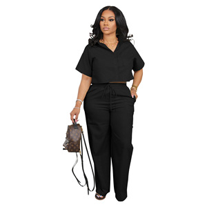 Ropa <span class=keywords><strong>de</strong></span> oficina informal Europea americana para <span class=keywords><strong>mujer</strong></span>, conjunto <span class=keywords><strong>de</strong></span> <span class=keywords><strong>lino</strong></span> <span class=keywords><strong>de</strong></span> dos piezas, camisa <span class=keywords><strong>de</strong></span> manga corta sólida, decoración con botones, <span class=keywords><strong>pantalones</strong></span> <span class=keywords><strong>cortos</strong></span> <span class=keywords><strong>de</strong></span> verano - Product Image 5